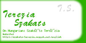 terezia szakats business card